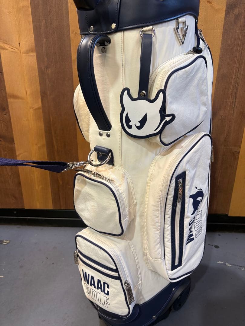 WAAC キャディバッグ ホワイト・ネイビー