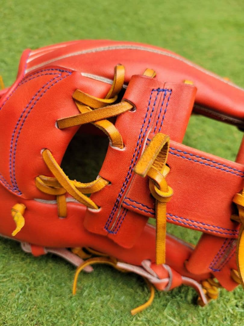 ATOMS アトムズ 硬式 グローブ 内野手用　レッドオレンジ