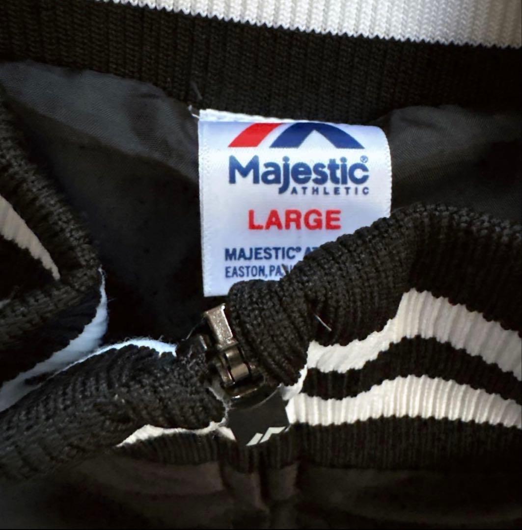 美品福岡ソフトバンクホークススタジャンマジェスティックサイズ Lジャンパー