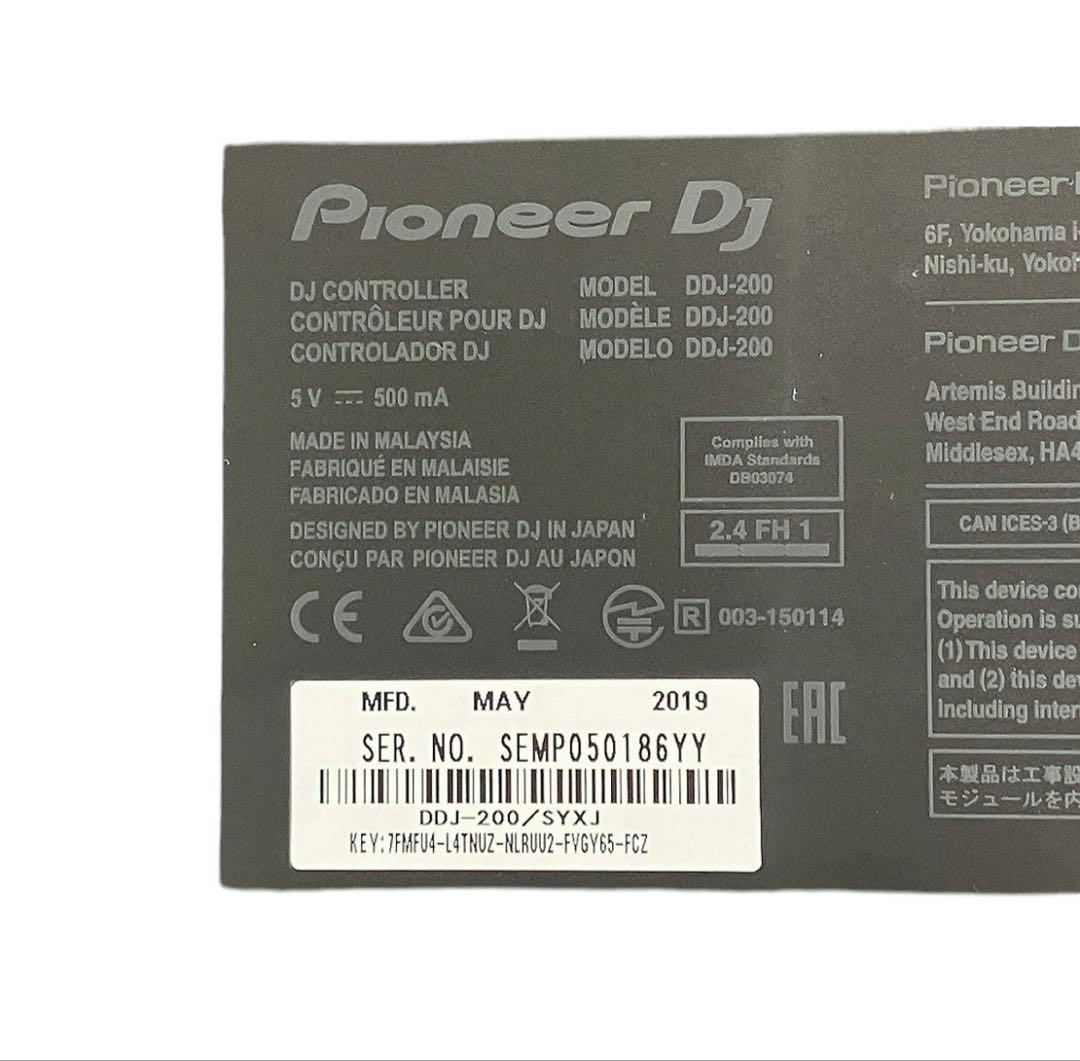 (ほぼ未使用)Pioneer DDJ-200 DJコントローラー箱、付属品完備