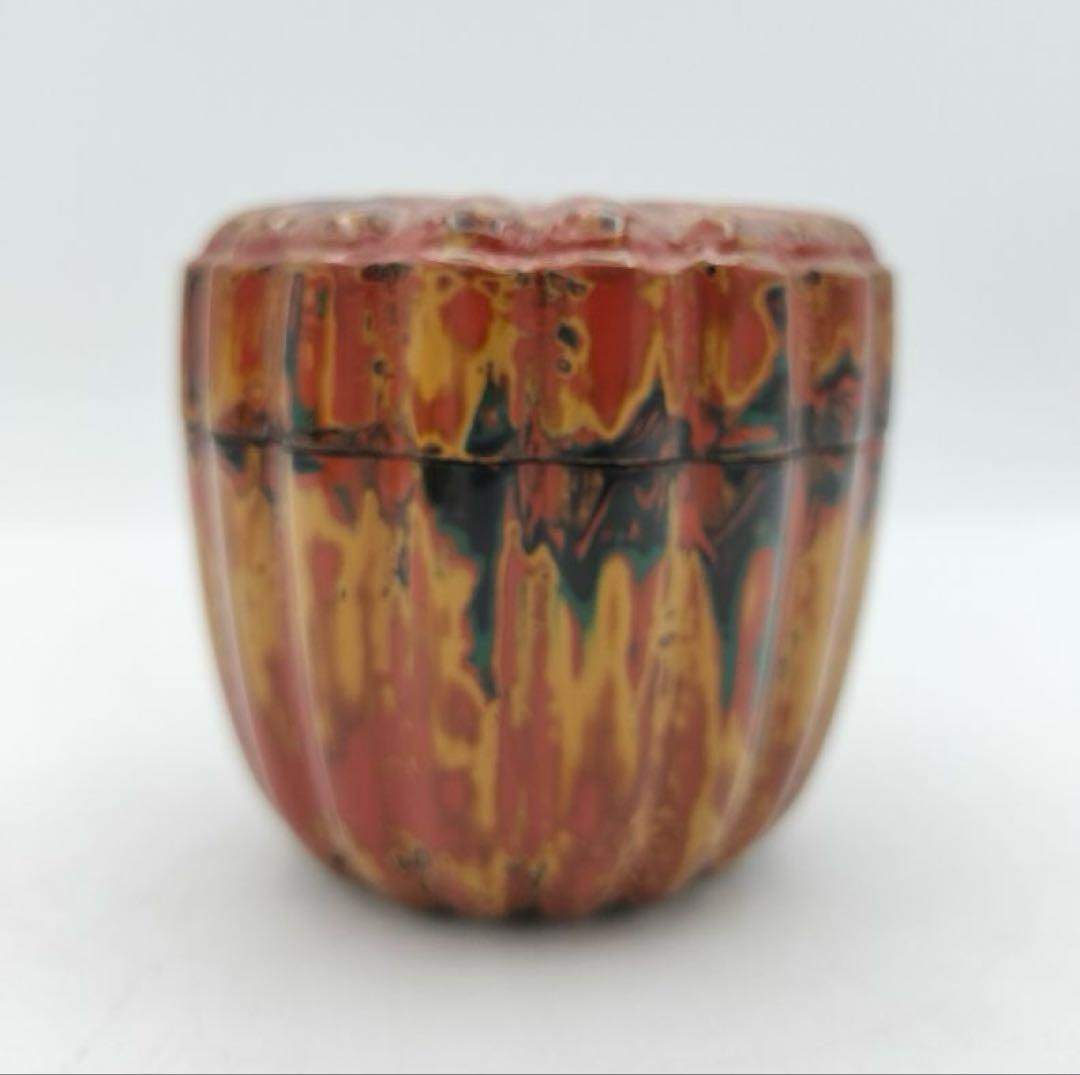 【セール】b796【新品・未使用】棗 乾漆 菊彫 白井正斉 木箱 茶道具