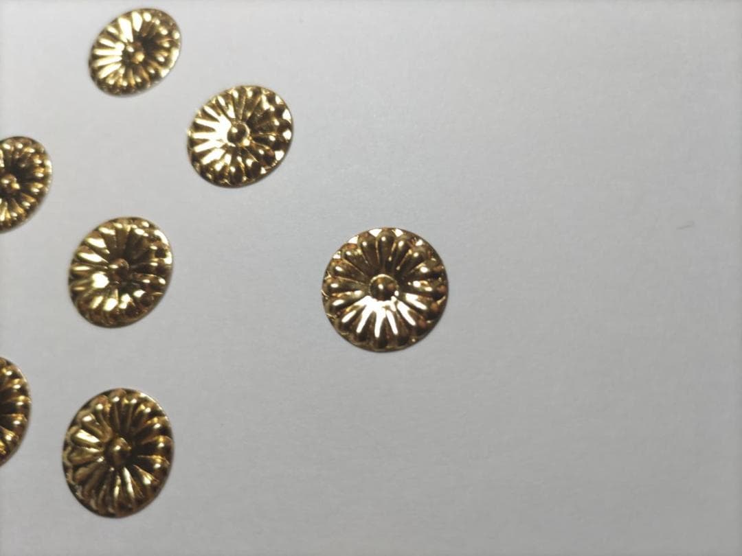 特別！★☆直径15ｍｍ【菊紋金具】５分 x 100枚　神輿、神殿、真鍮金具