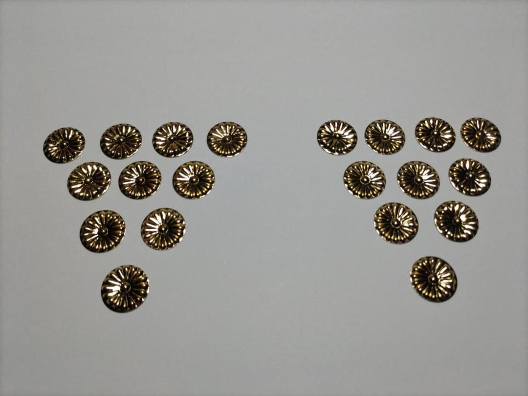 特別！★☆直径15ｍｍ【菊紋金具】５分 x 100枚　神輿、神殿、真鍮金具