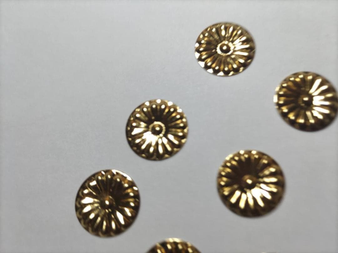 特別！★☆直径15ｍｍ【菊紋金具】５分 x 100枚　神輿、神殿、真鍮金具