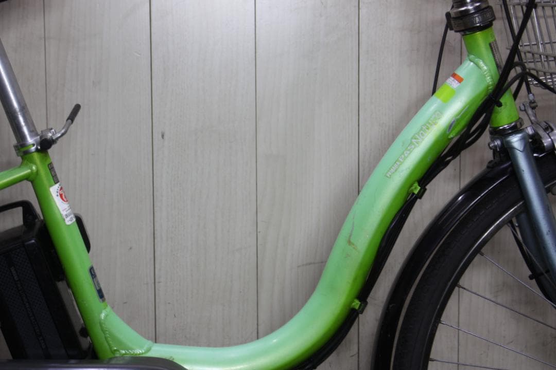 電動アシスト自転車 グリーン 前バスケット付き