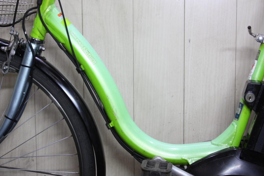 電動アシスト自転車 グリーン 前バスケット付き