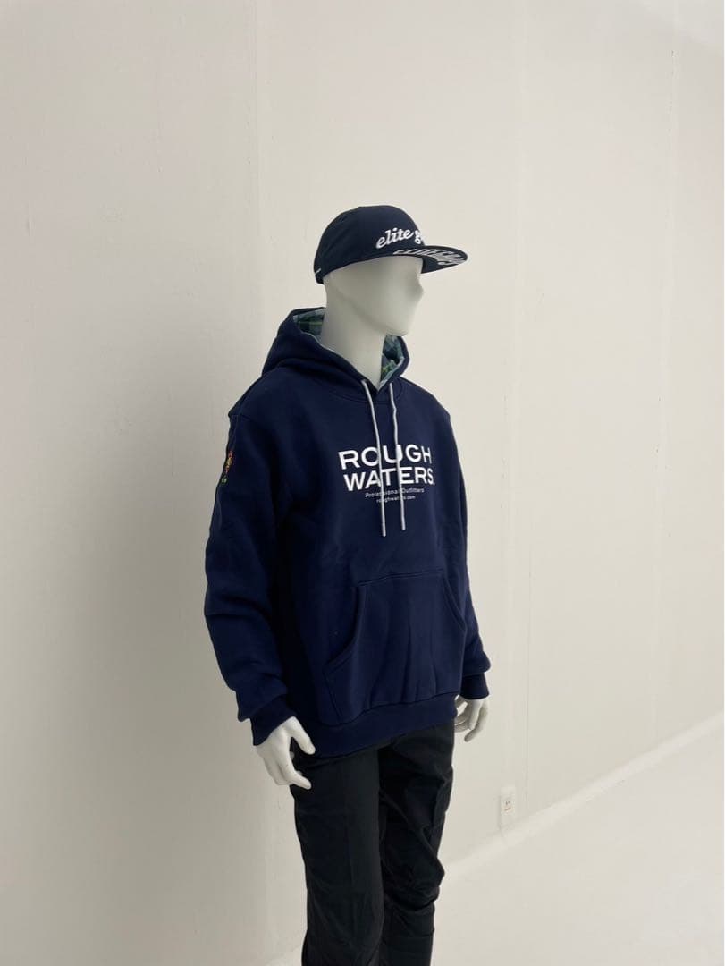 エリートグリップ　ROUGH WATERS フード付パーカー ネイビー　L 新品