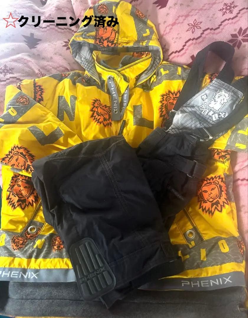 ライオン絵柄スノーウエア上下セット