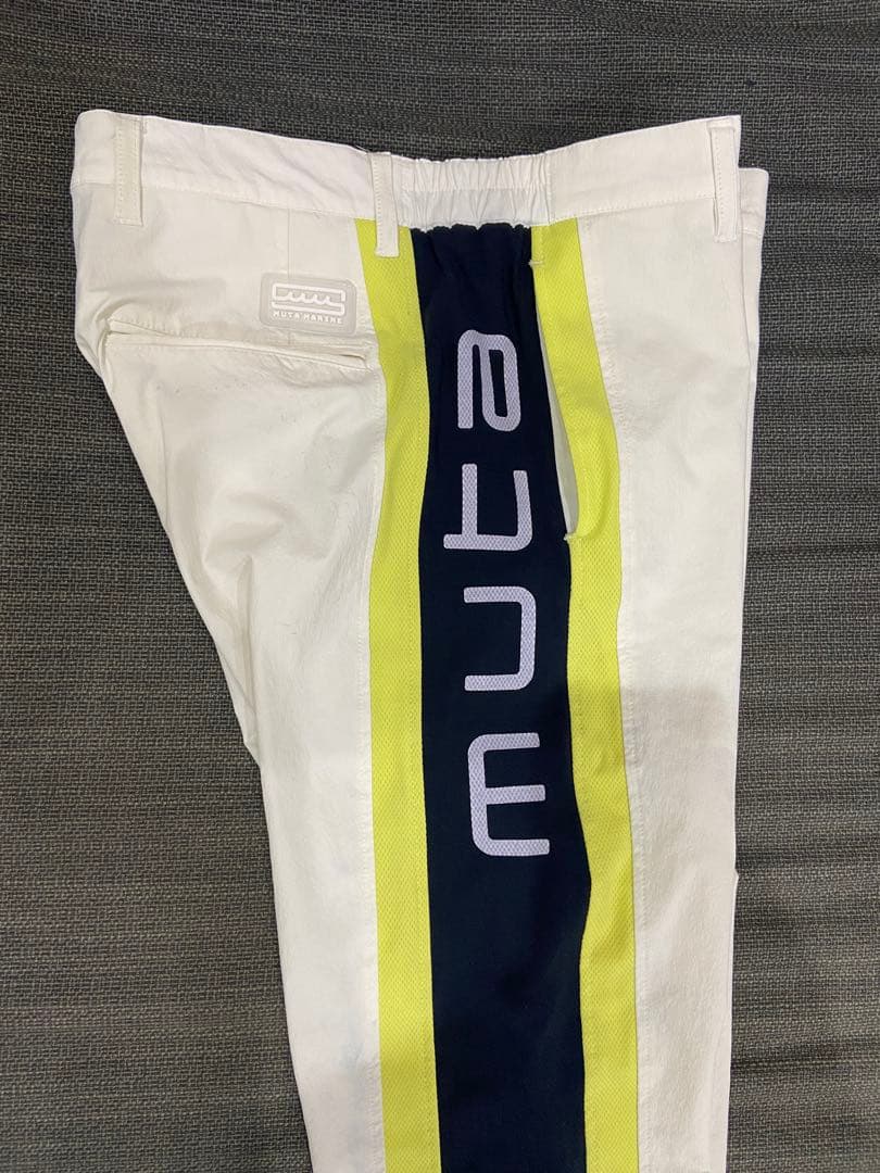 muta スポーツパンツ ホワイト ネイビー