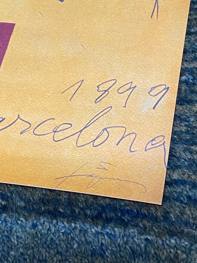 FCバルセロナ 100周年 ポスター アントニタピエス 証明書付