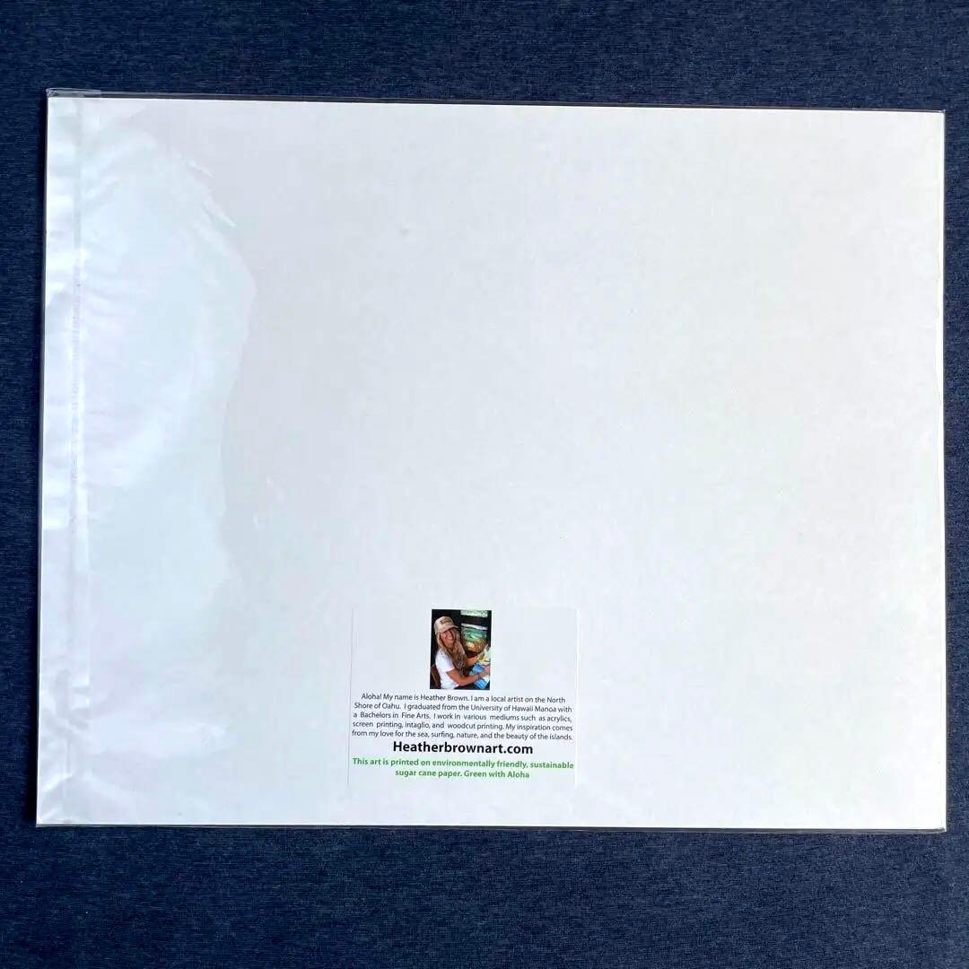 Lサイズ　ヘザー ブラウン 『 サーフ ガール 』 406mm × 508mm