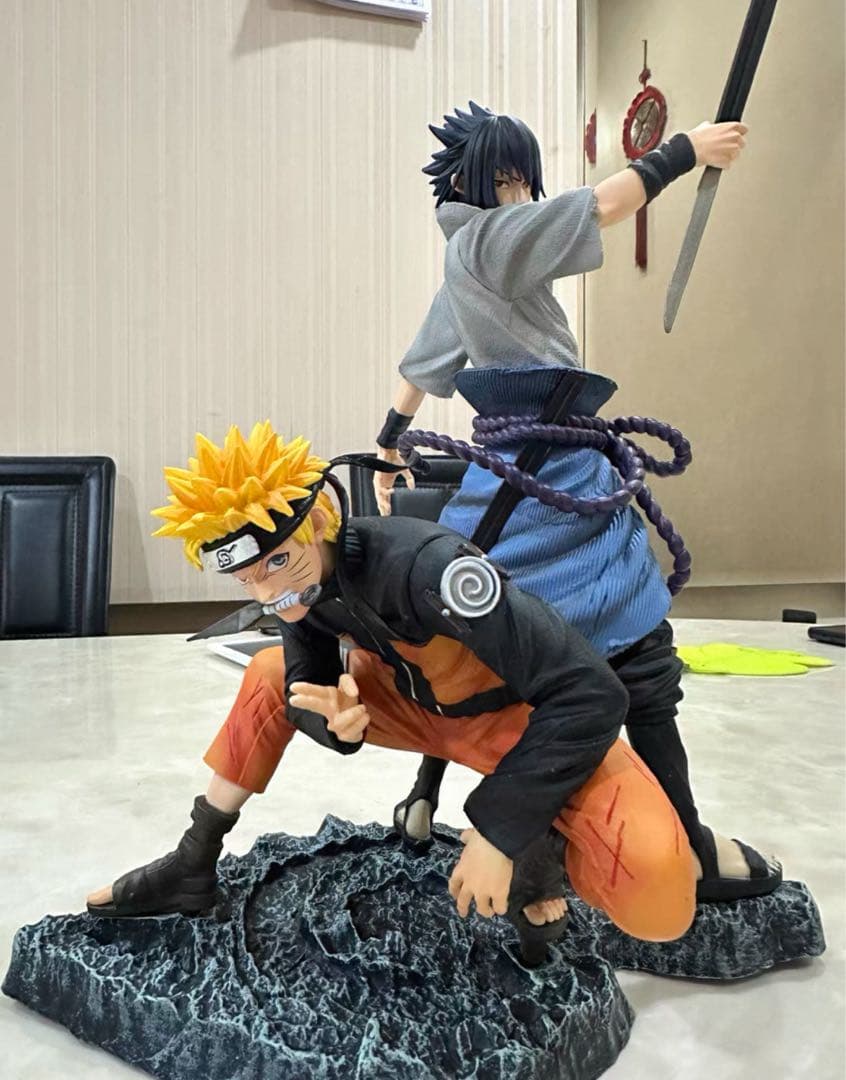 ナルト うずまきナルト うちはサスケ ガレージキット スタチュー塗装済み完成品