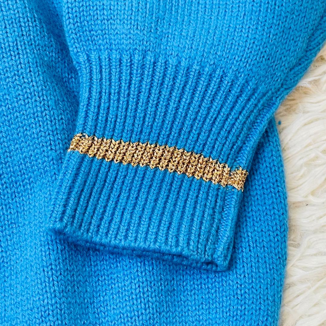 ハナエモリ HANAE MORI GOLF ウール100% ニット L 美品