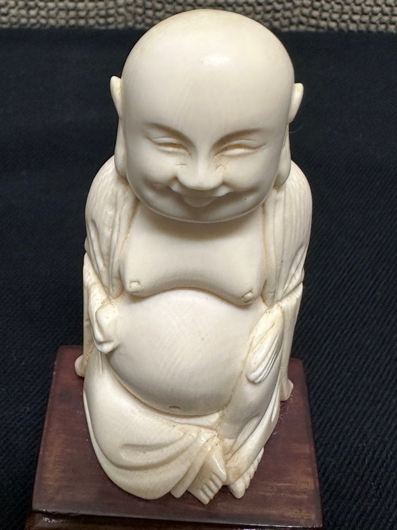 仏像　天然素材　マンモス　象牙調　彫刻 古美術