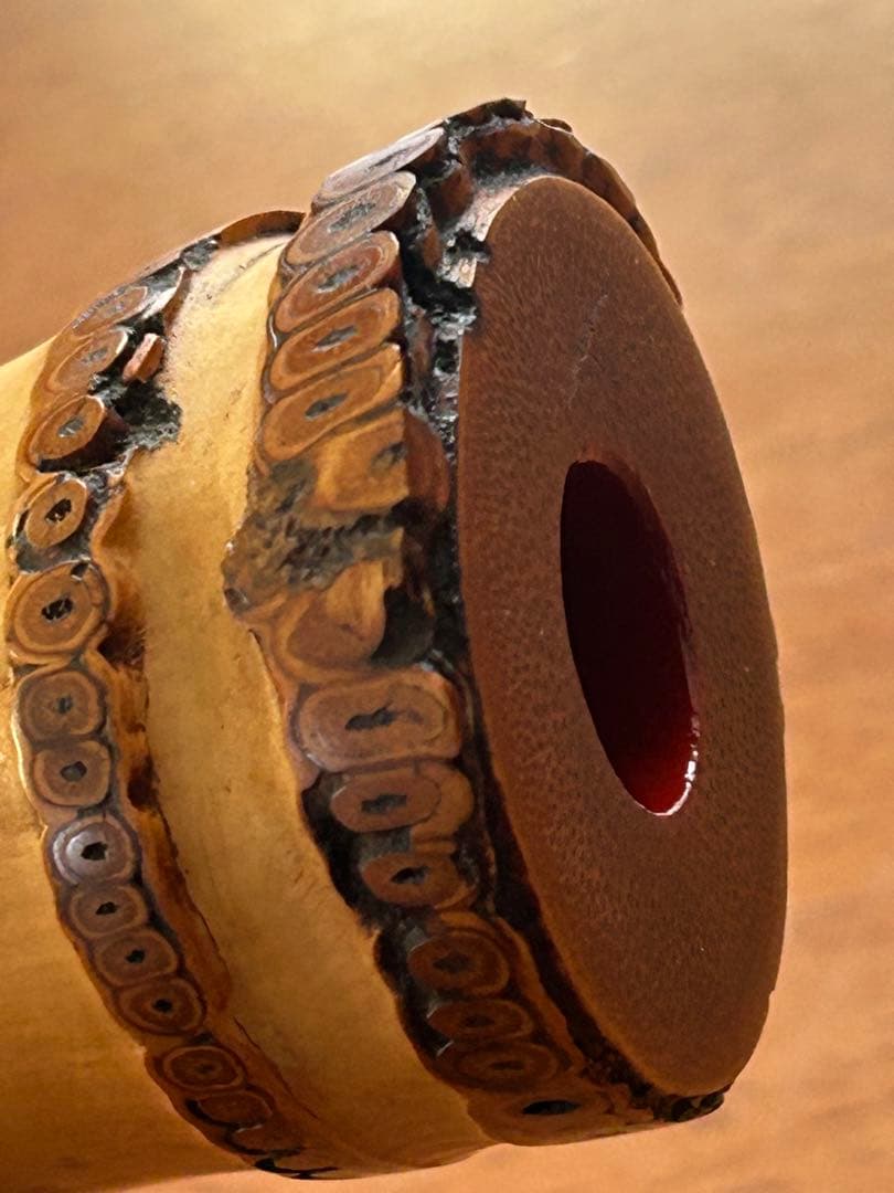 尺八 一朝 在銘 5穴 1尺7寸 約51cm 2印