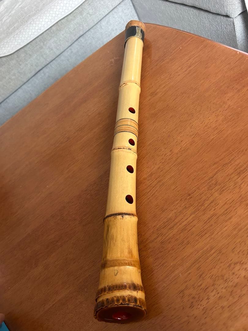 尺八 一朝 在銘 5穴 1尺7寸 約51cm 2印