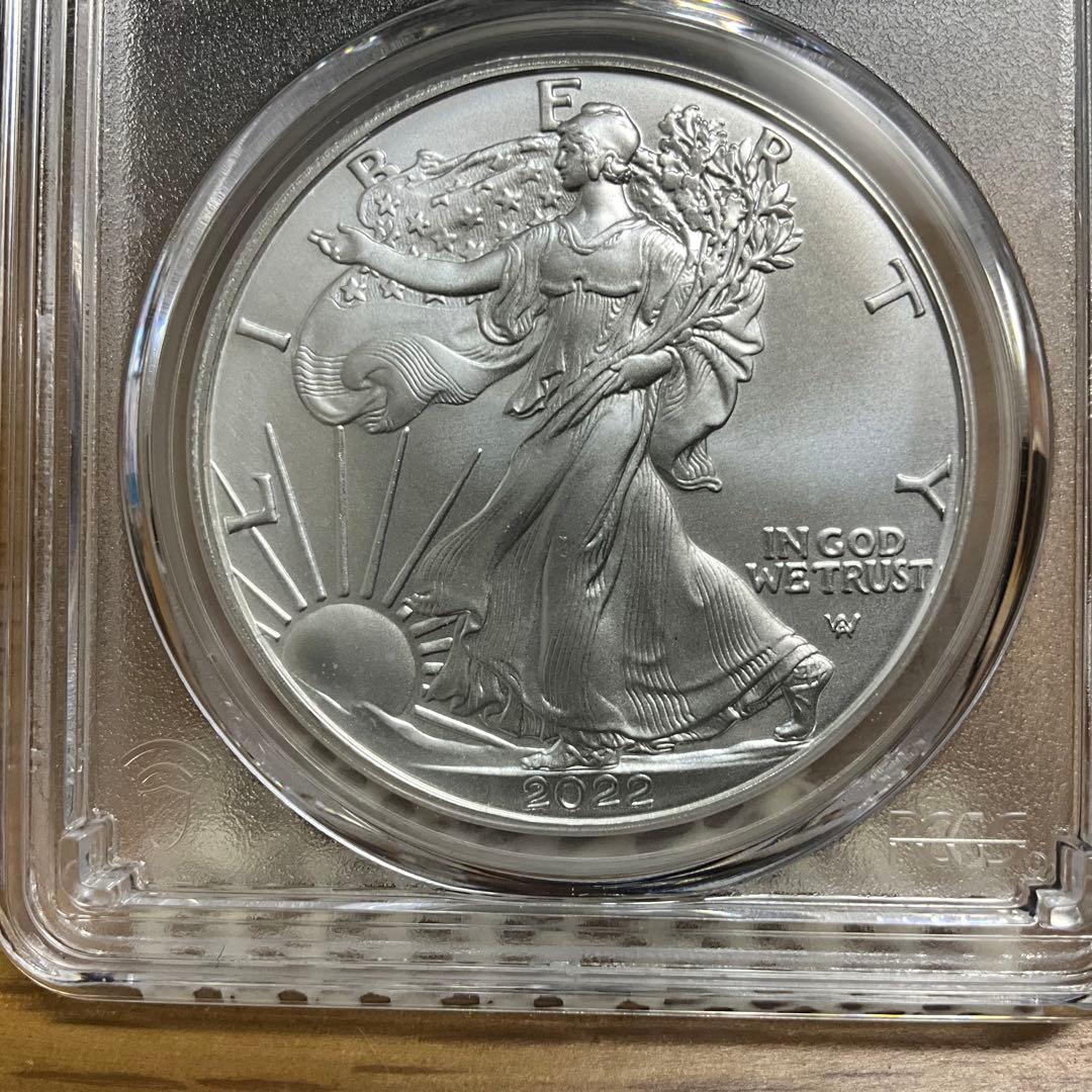 【新品】Silver Eagleイーグル銀貨2022-W PCGS MS70