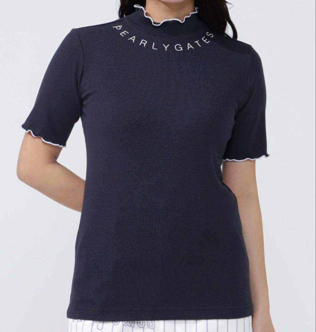 PEARLY GATES スパンフライス 半袖モックネックシャツ ★0サイズ★
