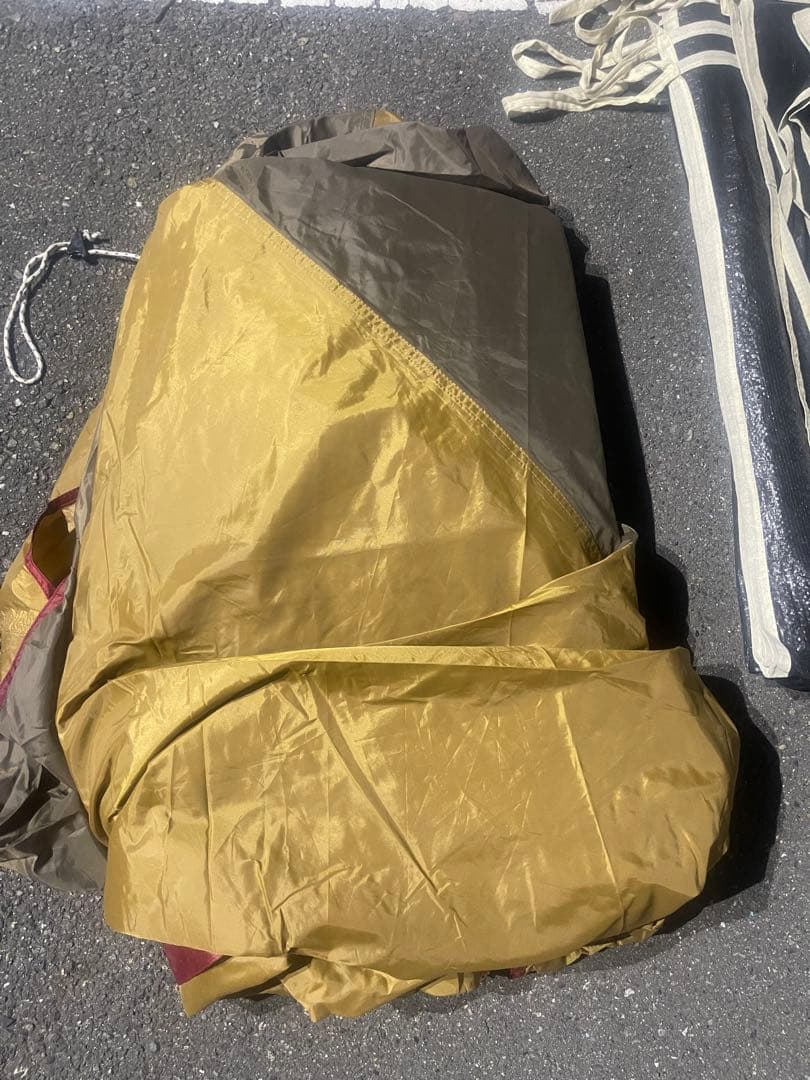  peak キャンプテント 赤/黄