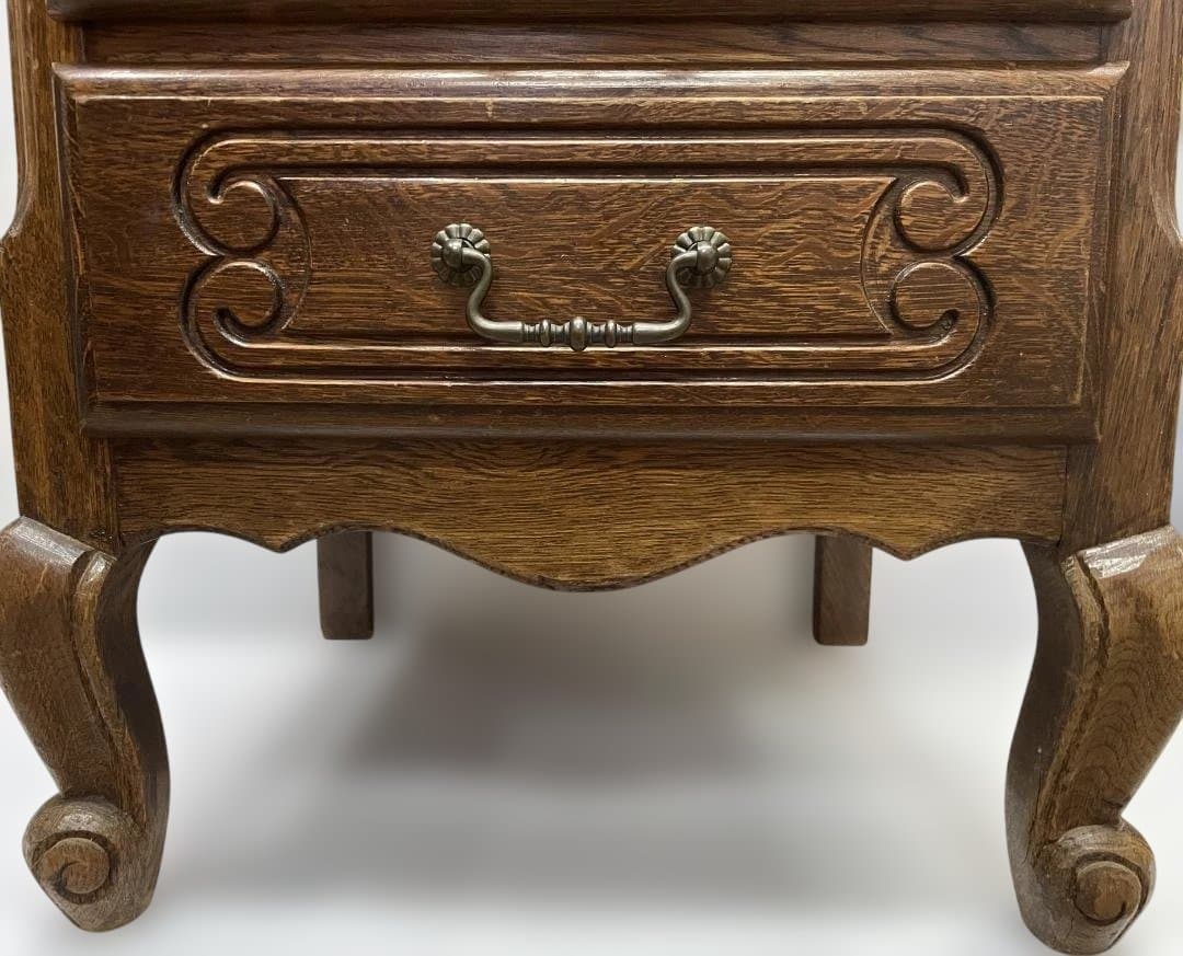 オーク材 3段引き出しナイトスタンド