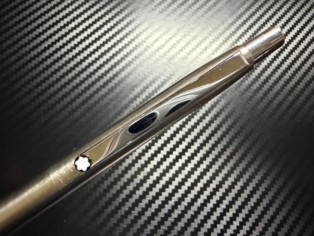 美品 モンブラン ノブレス スリムライン ボールペン ステンレススチール