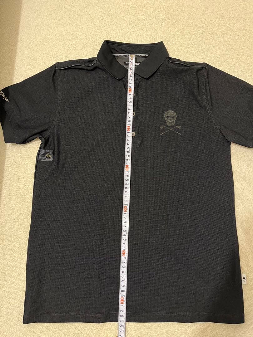 美品！風を通しにくい素材　マークアンドロナ　TR メンズポロ Mブラック