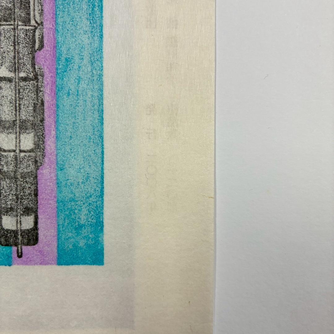 美品 福本正「Boy's life」木版画 直筆サイン・印章入り アダチ版画