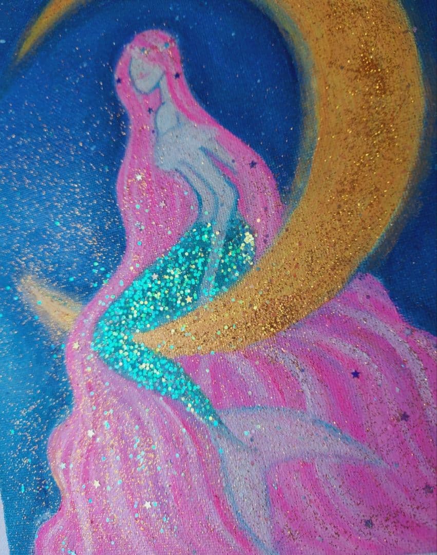 油絵　絵画　原画　再販なし『マーメイド』