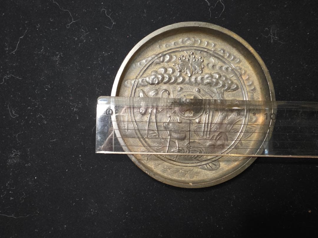 和鏡 洲浜松楓双鶴鏡 古鏡 銅鏡 骨董 古美術 古道具 江戸時代 時代物 和骨董