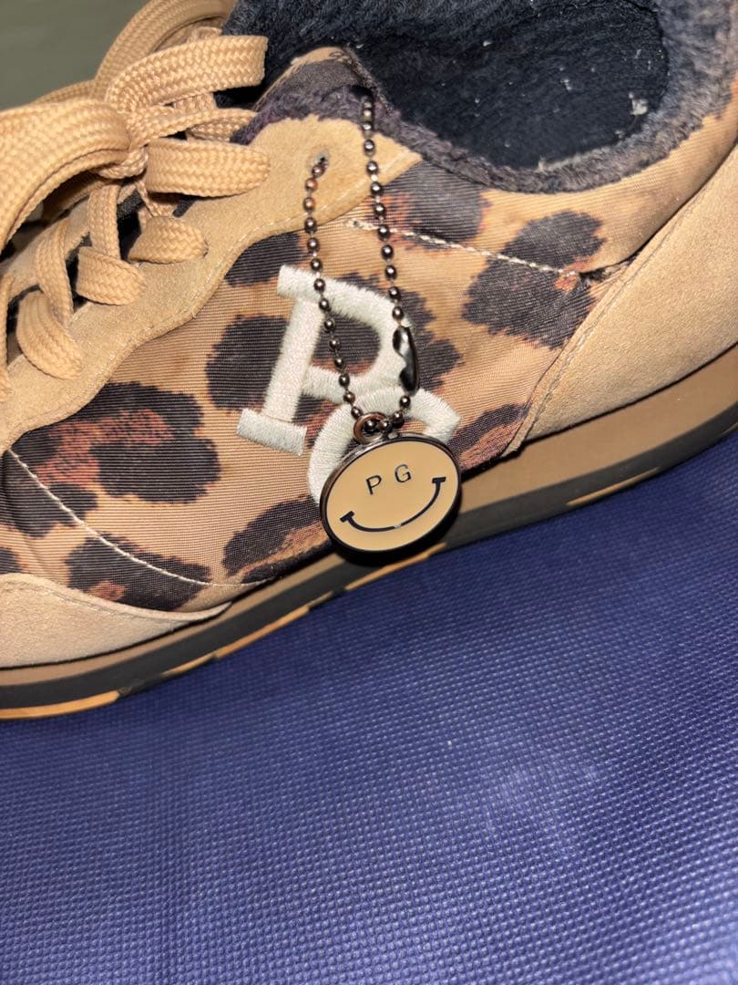 （希少）パーリーゲイツ 、レオパード柄シリーズ、ローカットシューズ、23.0cm