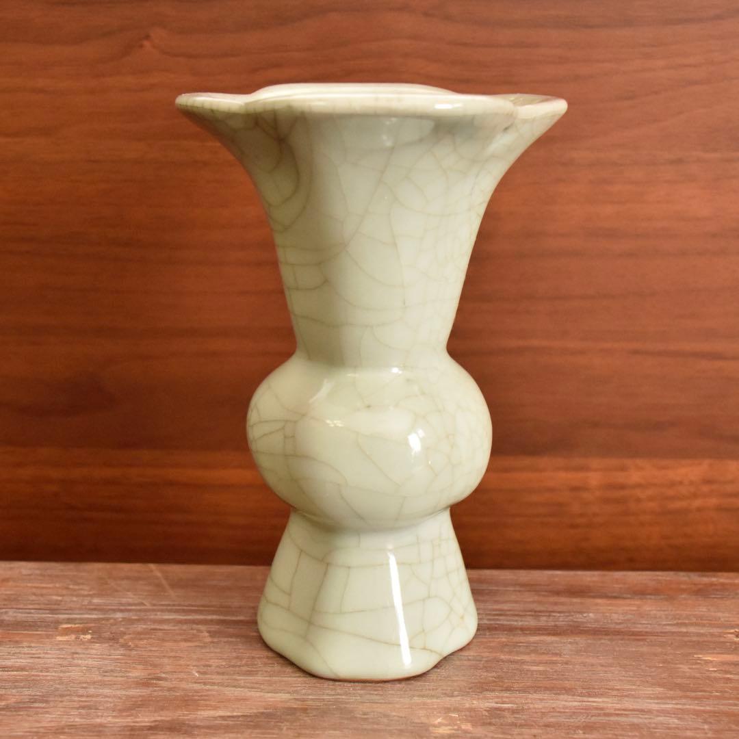 南宋　青磁　尊瓶　中国陶磁器