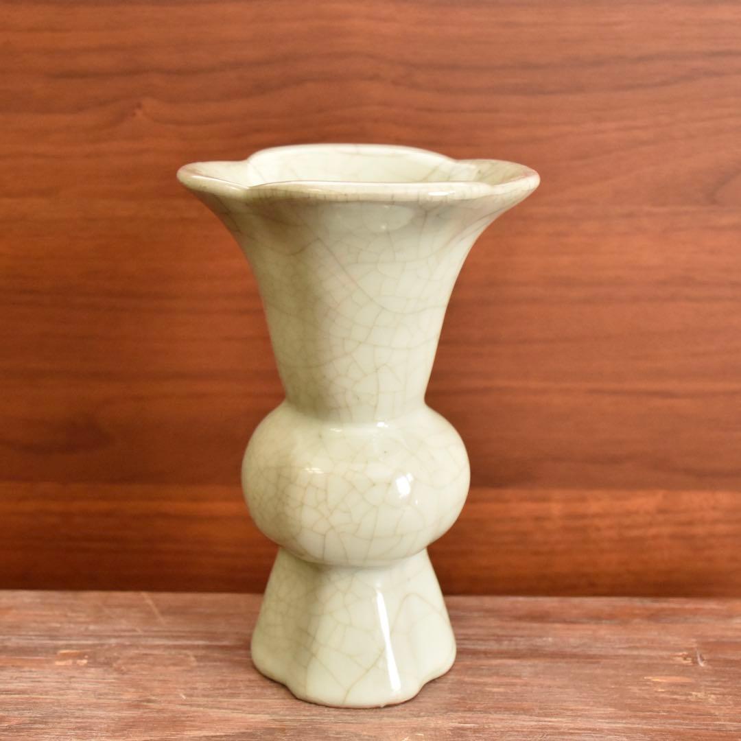 南宋　青磁　尊瓶　中国陶磁器