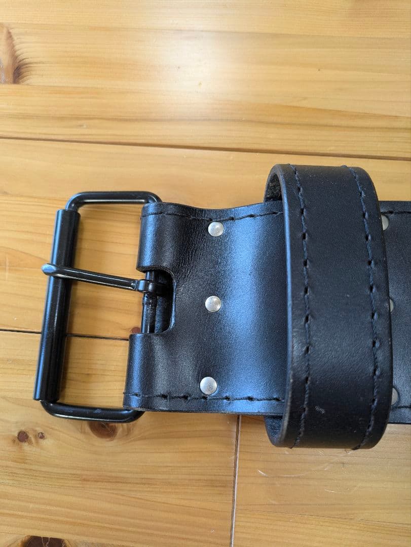A7　パイオニアベルト　Mサイズ　黒色　絶版　革製