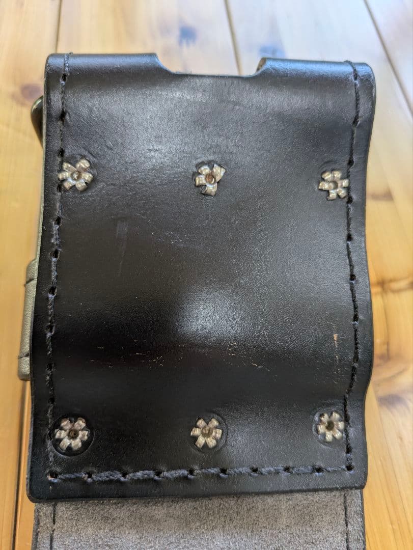 A7　パイオニアベルト　Mサイズ　黒色　絶版　革製