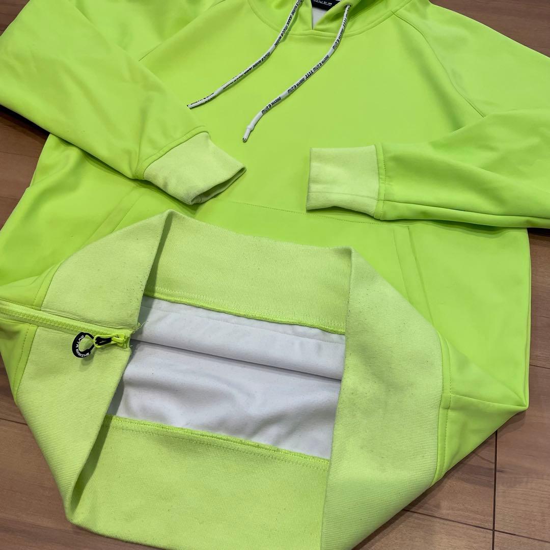 MUTA MARINE ムータマリン パーカー フーディ　蛍光イエロー サイズ5