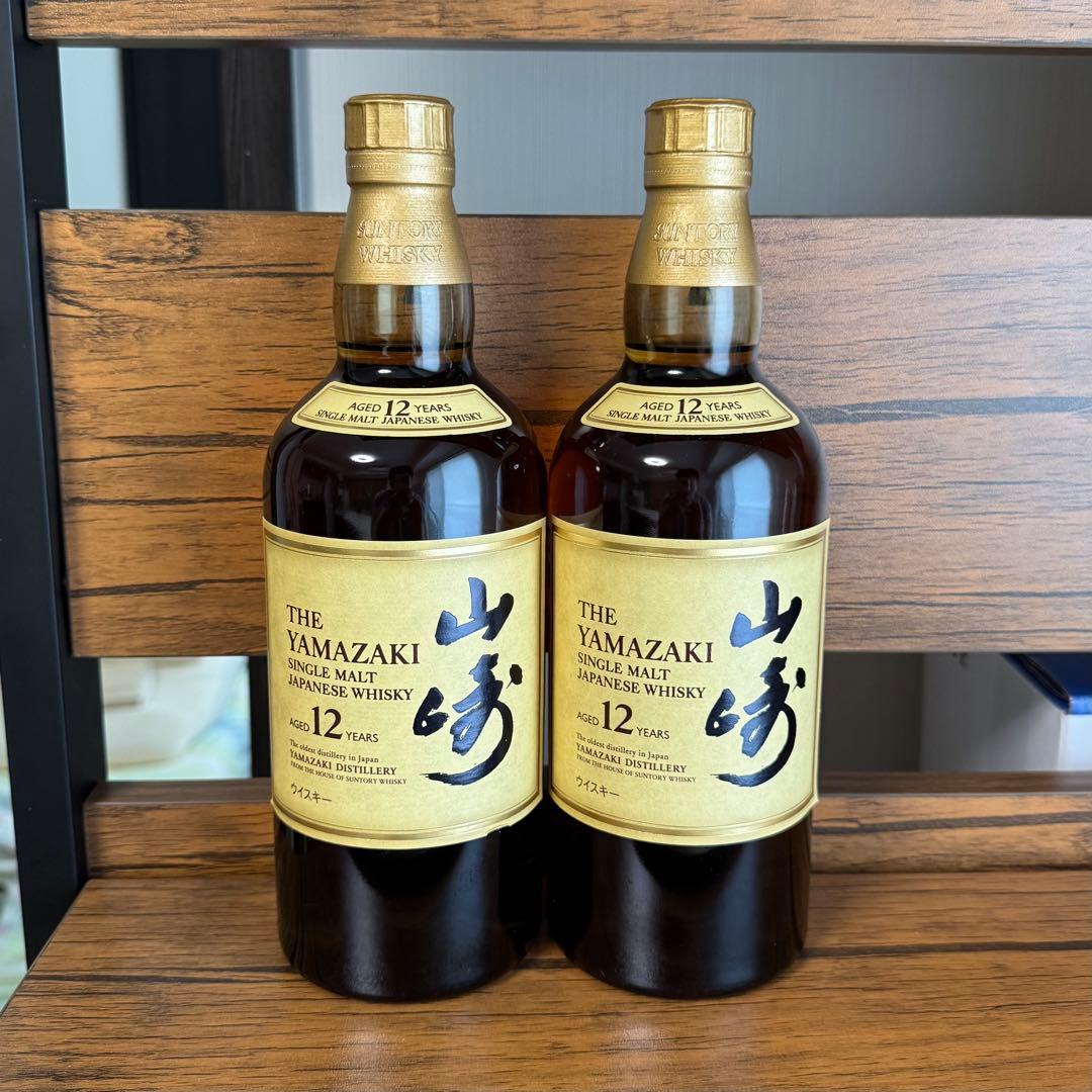 山崎12年シングルモルトジャパニーズウイスキー正規品700ml 希少2本