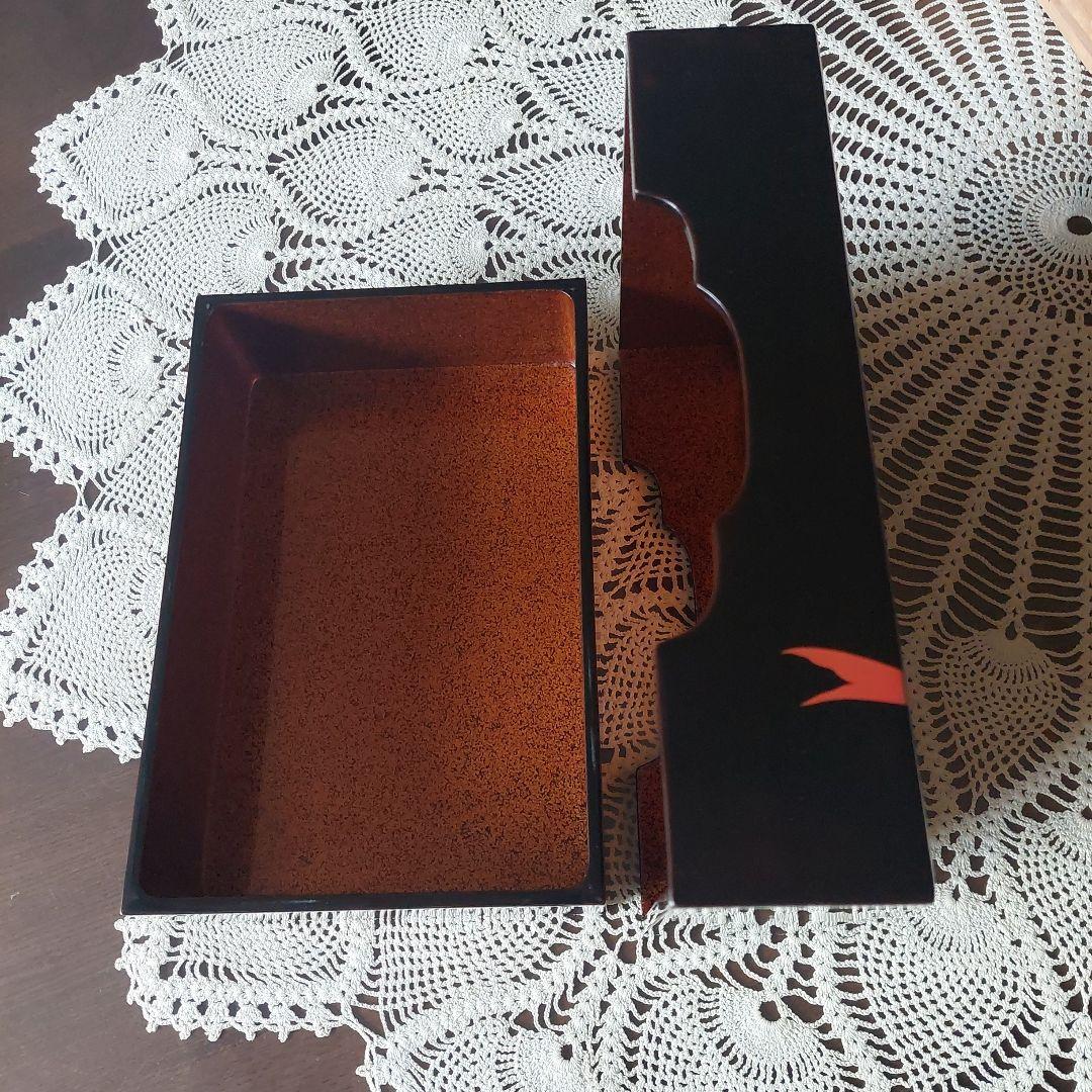 輪島塗　 文箱　 獅子デザイン