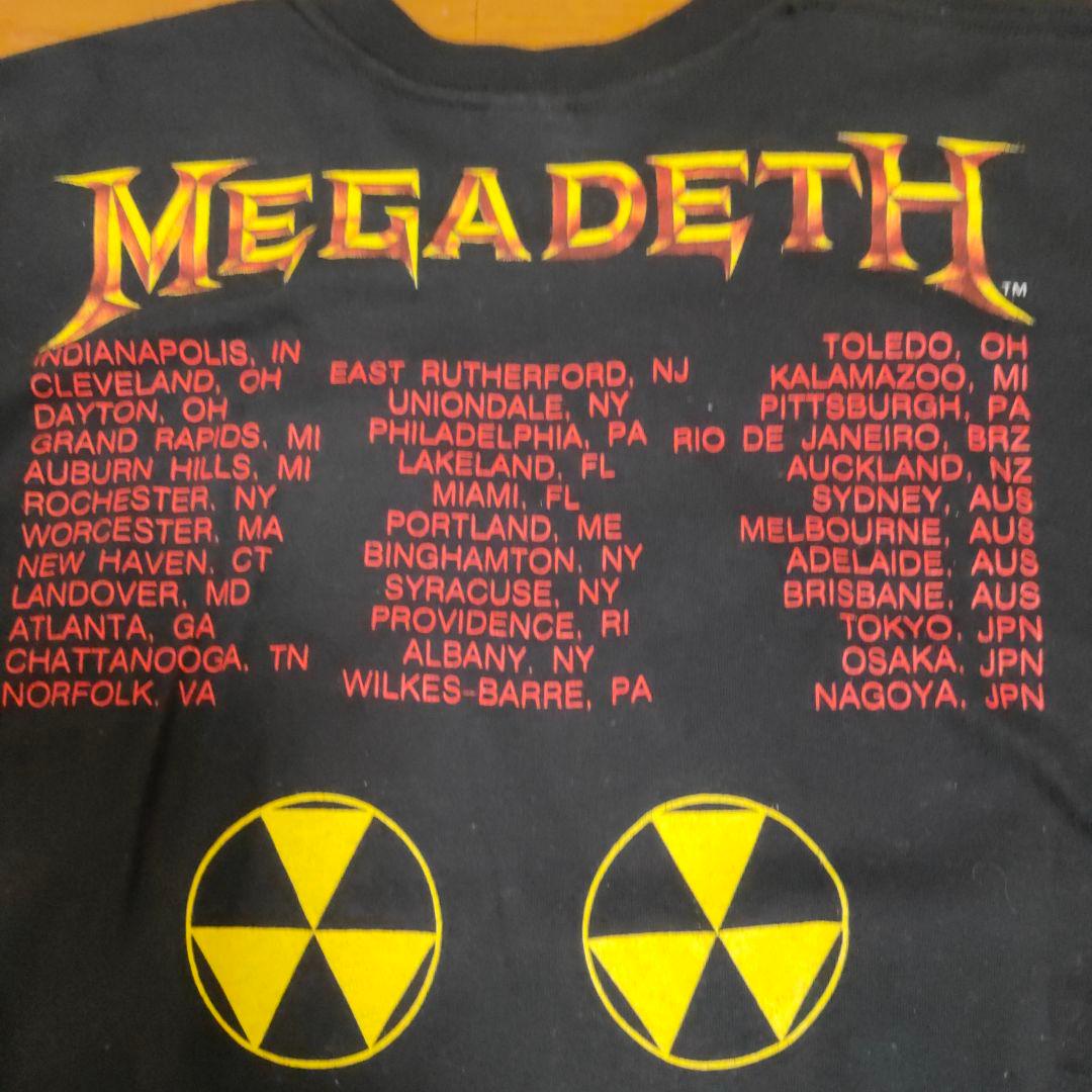 ★希少！！！当時物⚫バックプリントツアーデート②MEGADETH★ツアーTシャツ