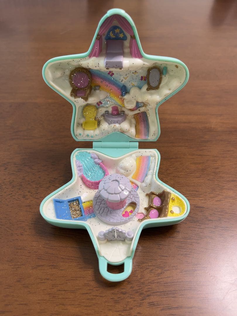 ポーリーポケット・虹のおまじないひろば・星型・パステルグリーン