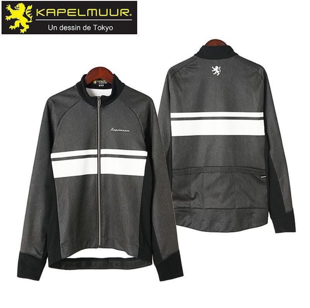 ■新品■　カペルミュール　M　サーモジャケット ボーダー ブラックデニムプリント