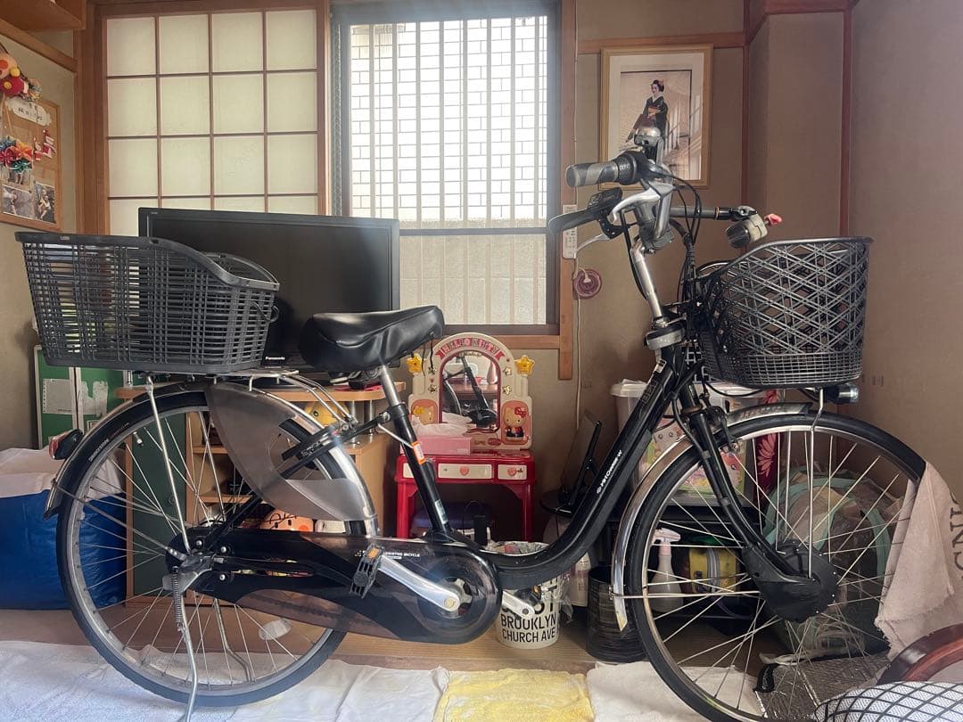 電動アシスト自転車 ブラック バッテリーとバッテリーの充電器セット【ジャンク品】