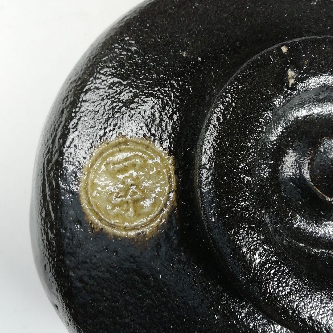 Ｗ１０５　茶碗　『黒茶碗』『一楽 造』　共箱　抹茶碗　茶道具