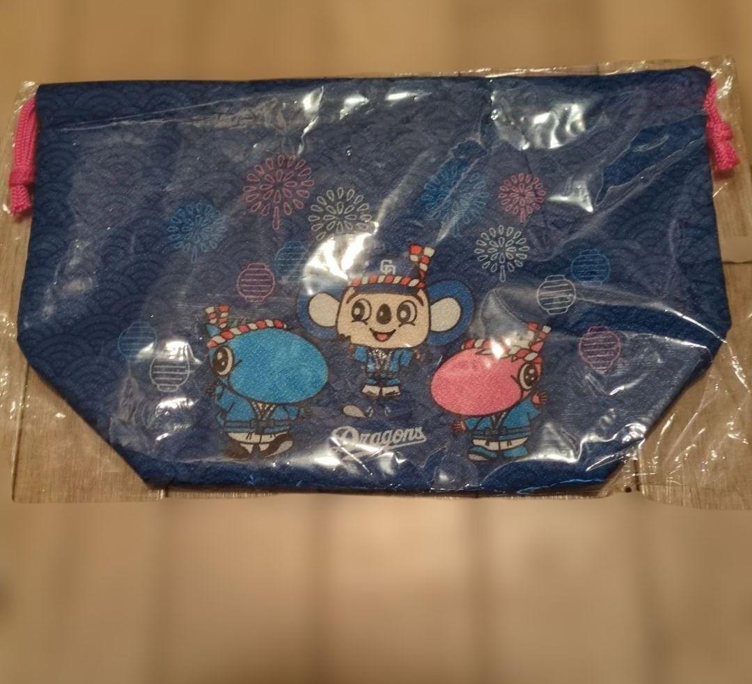 【未開封】中日ドラゴンズファンクラブユニフォーム 帽子ワッペントレカドアラ巾着