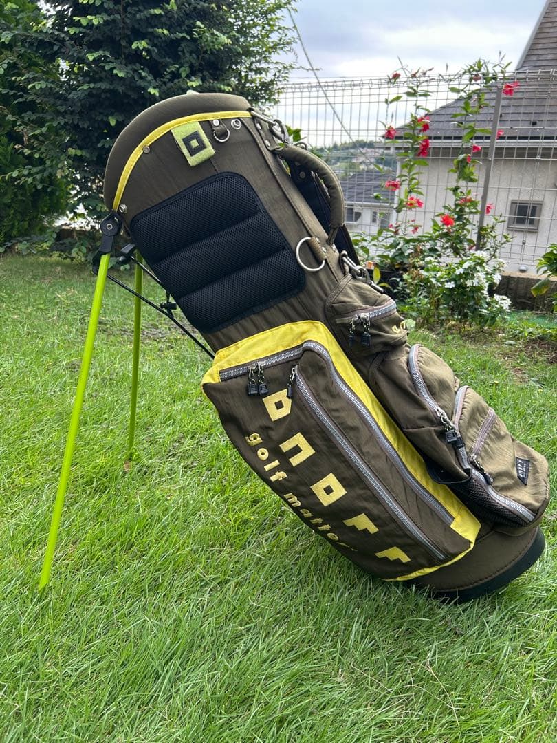 オノフ　ゴルフスタンドバッグ オリーブグリーン/イエロー