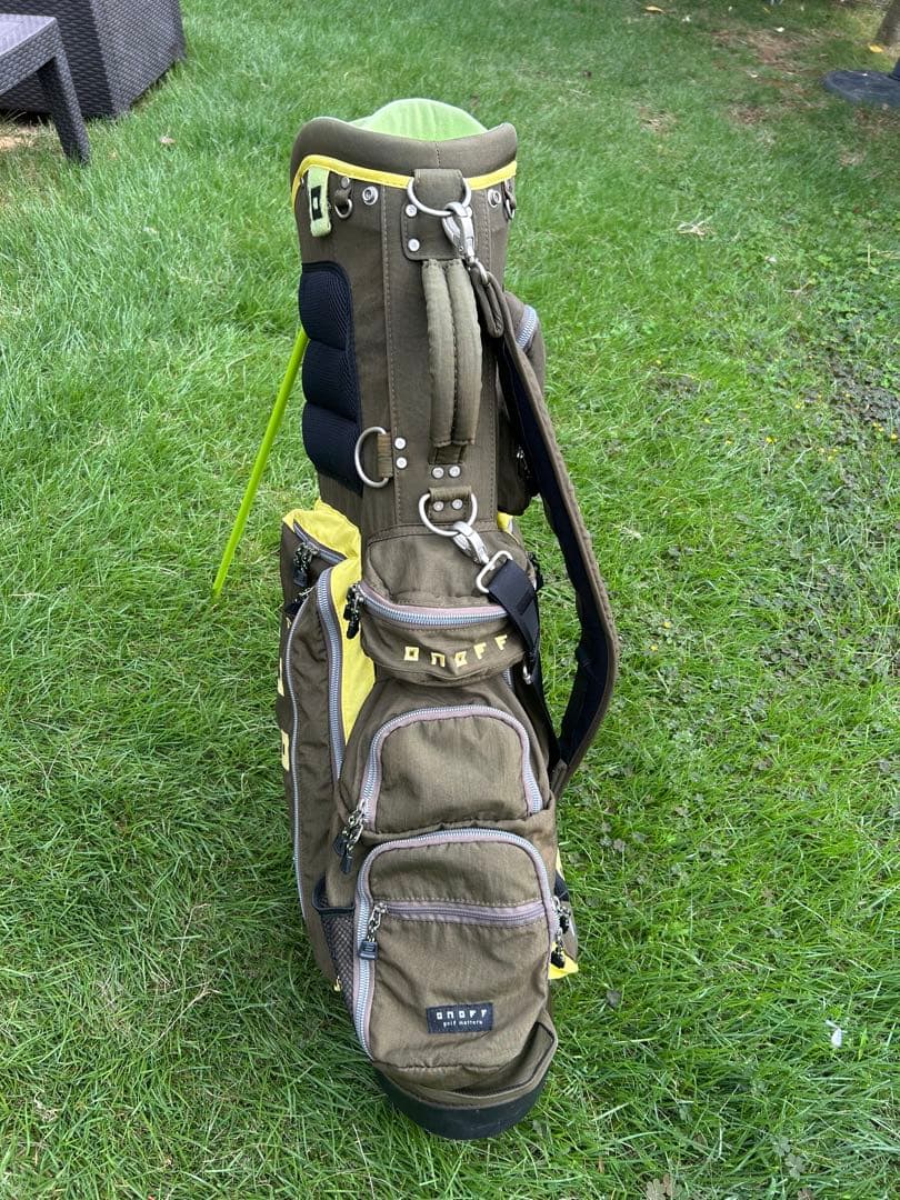 オノフ　ゴルフスタンドバッグ オリーブグリーン/イエロー