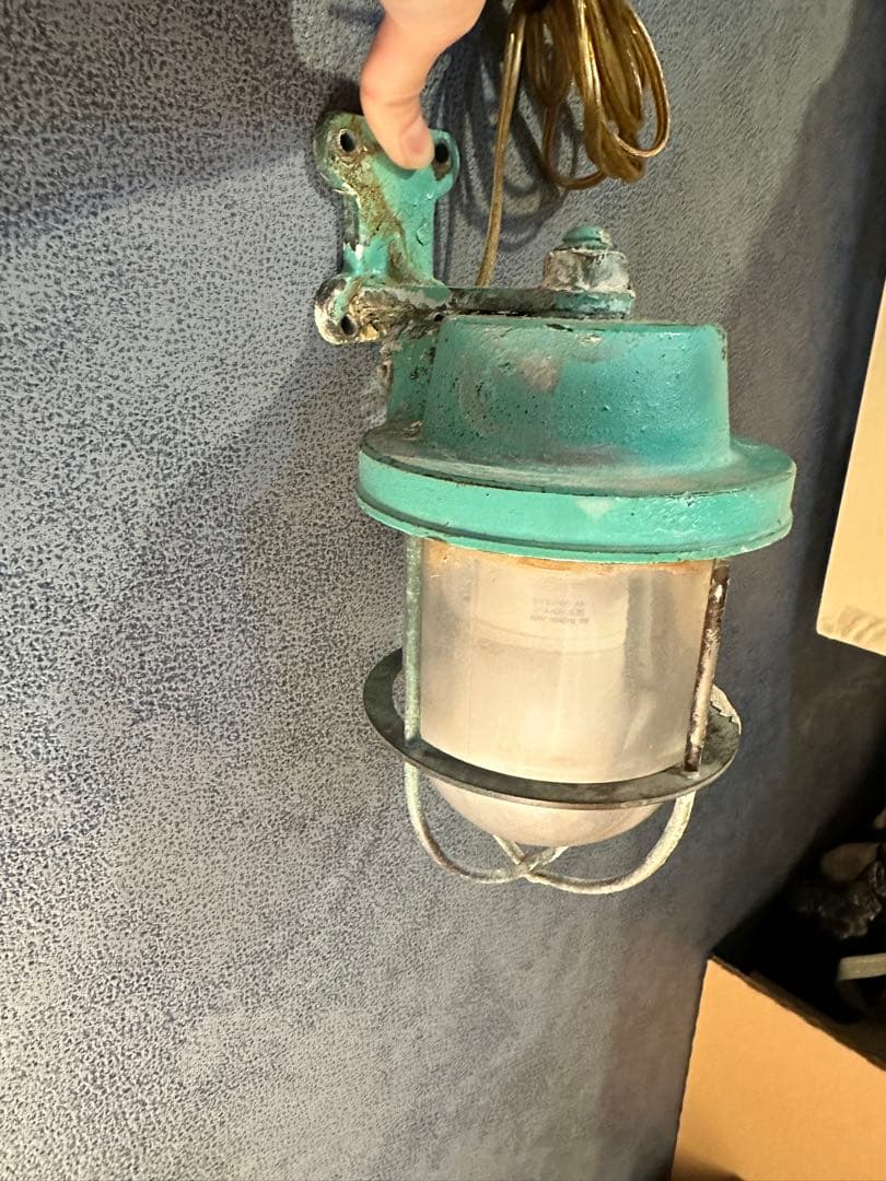 アンティーク　船舶照明　吊り下げ式ランプ