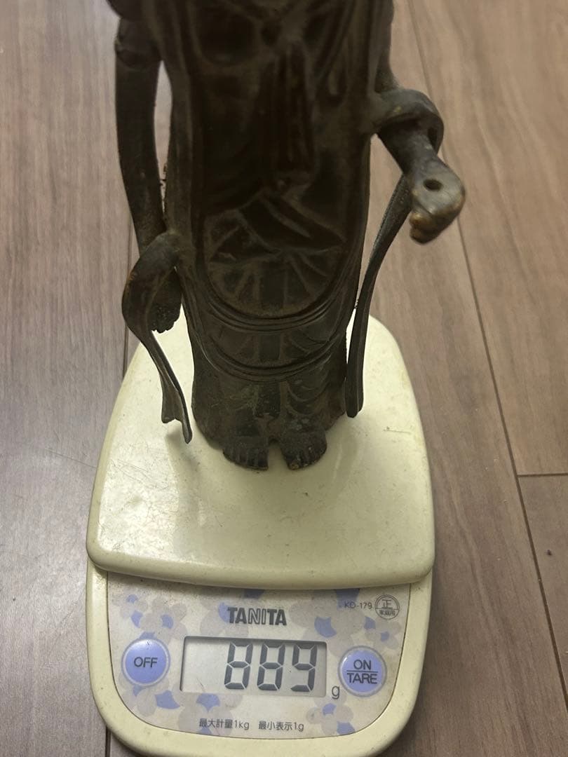 銅観音菩薩立像 仏像 観音像 古銅 骨董品 古美術品
