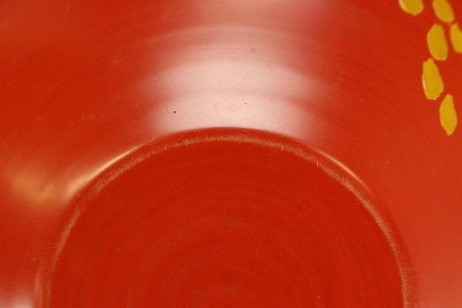 茶道具 托鉢 朱塗 菓子器 竹内栖鳳画 共箱(A872)