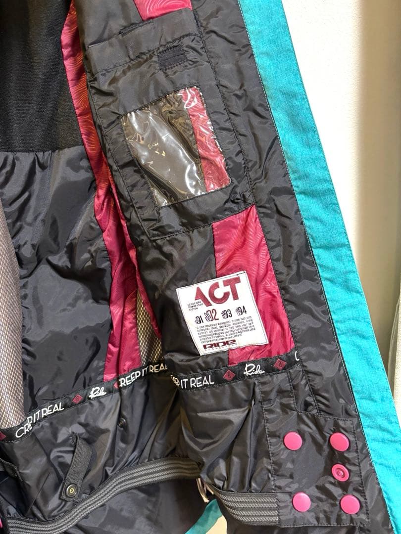 RIDE（ライド）スノーボードウェア ジャケット Sサイズ ブルー×ブラック