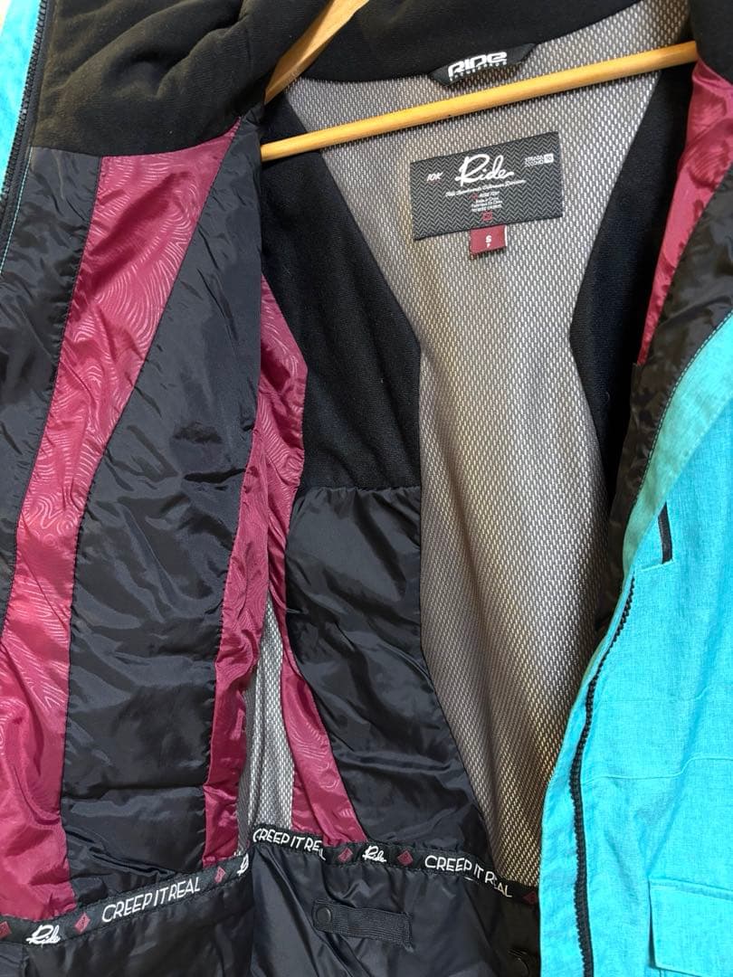 RIDE（ライド）スノーボードウェア ジャケット Sサイズ ブルー×ブラック